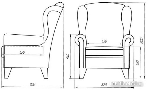 Интерьерное кресло Лама-мебель Орлеан (Ultra Forest)