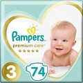 Подгузники Pampers Premium Care 3 (74 шт)