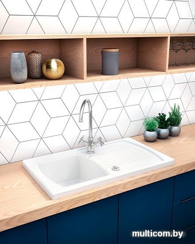 Кухонная мойка Deante Lusitano ZCL 611N (белый)