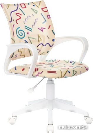 Компьютерное кресло Бюрократ Burokids 1W 1920820 (песочный Sticks 02/пластик белый)