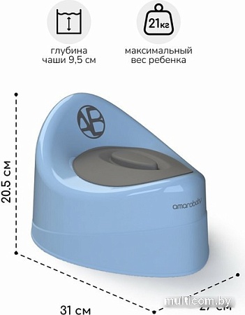 Детский горшок Amarobaby Fort AB221102F/19 (голубой)