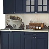 Готовая кухня Интерлиния Мила Деко 1.7А (индиго/индиго/опал светлый)