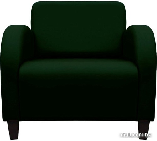 Интерьерное кресло Brioli Карл (экокожа, L15 зеленый/темные ножки)