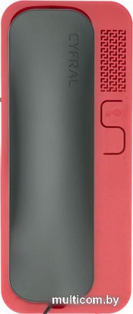Абонентское аудиоустройство Cyfral Unifon Smart D (красный, с графитовой трубкой)