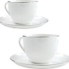 Чашка с блюдцем Mandarin Decor Бланк платинум DS14F10002-260-2W