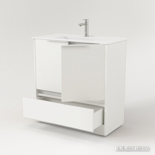 Дабер Тумба под умывальник 017 WeltWasser Deilbach 7517-80 Т17.8W.0.5Б (белый древесный/ручка белая)