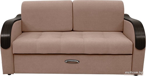Диван Сириус Лидер-1 ППУ 185x110 (Eva 02 велюр светло-бежевый)