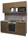 Готовая кухня Интерлиния Мила Gloss 1.8 (капучино-капучино)