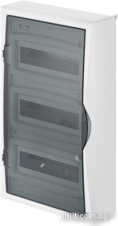 Бокс пластиковый Elektro-Plast Eco Box 3x12M, N/PE 4x 6x16+3x10mm2, дымчатая пласт. дверь, белый RAL9003, 560x354x107mm, IP40