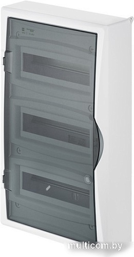 Бокс пластиковый Elektro-Plast Eco Box 3x12M, N/PE 4x 6x16+3x10mm2, дымчатая пласт. дверь, белый RAL9003, 560x354x107mm, IP40