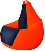 Кресло-мешок Mio Tesoro Груша Kombo XXL GF-130x85-OG (оранжевый/графит)