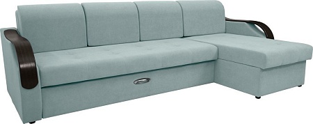 Сириус Лидер-6 с оттоманкой НПБ 300x165 (Eva 25 велюр светло-зеленый)