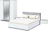 Комплект мебели для спальни Интерлиния Quartz-13 (белый платинум/бетон)