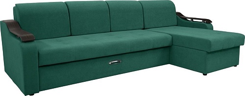 Сириус Лидер-4 с оттоманкой НПБ 300x165 (Eva 30 велюр зеленый)