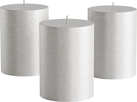 Набор свечей Мелт 100 мм (3 шт, серебряный)