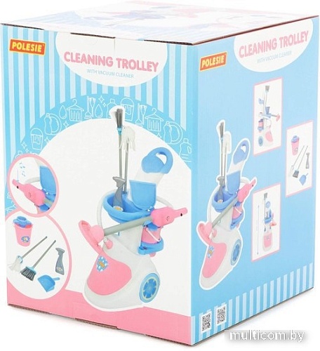 Набор хозяйственный игрушечный Полесье Помощница-5 с пылесосом 59314