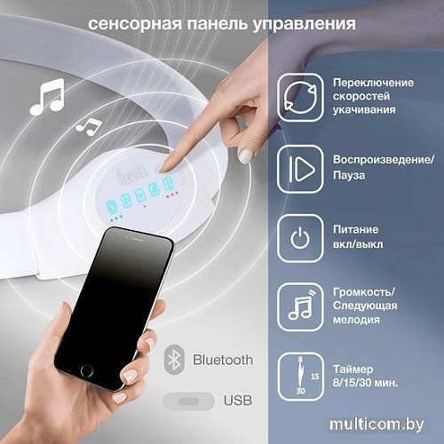 Шезлонг Nuovita Attento А1 (голубой/белый)