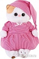 Мягкая игрушка Basik & Co Ли-ли в розовой пижамке (24 см)