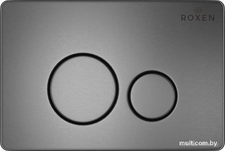 Унитаз подвесной Roxen Porto One Rimless 6 в 1 StounFix Slim 627320 (оружейная сталь/металл)