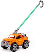 Игрушка-каталка Полесье Легионер с ручкой 63936 (оранжевый)