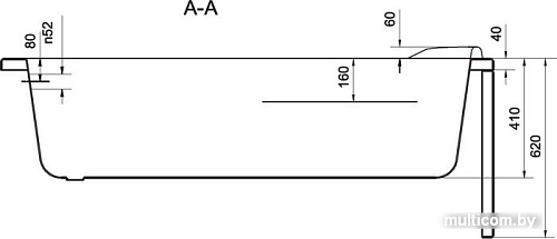 Ванна Cersanit Santana 170x70