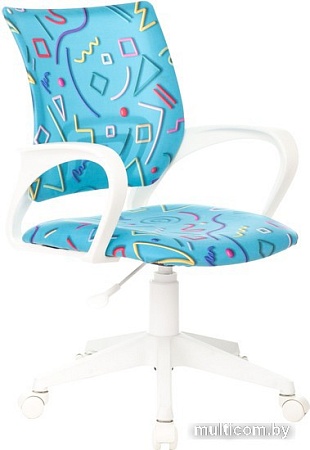 Компьютерное кресло Бюрократ Burokids 1W 1920811 (голубой Sticks 06/пластик белый)