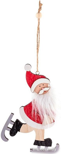 Елочная игрушка Волшебная страна Санта на коньках SYMZPB-4423202