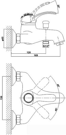 Смеситель Gross Aqua Arabic Bronze 2540516BRL