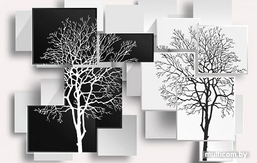 Фотообои Citydecor Дерево 3D Инь-Янь с защитным покрытием 400x254