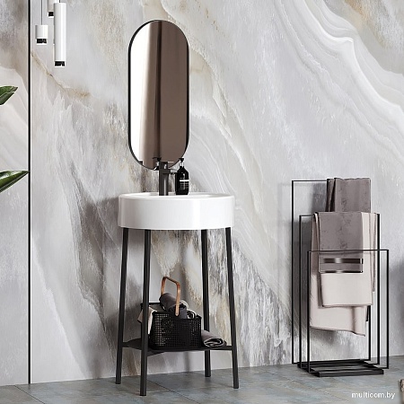 Зеркало Belux Ванкувер В 35x90 (19, черный матовый)