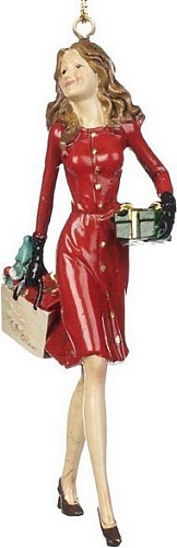 Елочная игрушка Goodwill Xmas 2024 Девушка в красном MC 38122_2