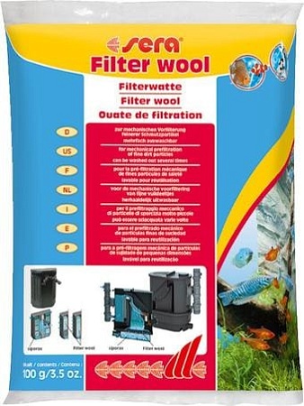 Наполнитель фильтра Sera Filter Wool 0.1 кг