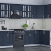 Готовая кухня Интерлиния Мила Шато 1.7x3.3 правая (индиго/индиго/опал светлый)