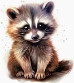 Рыжий кот Малыши-животные Енотик-полоскун Х-0641