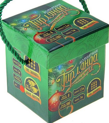 Световой дождь Luazon Led-180 (1.5x1 м, красный) [1080455]