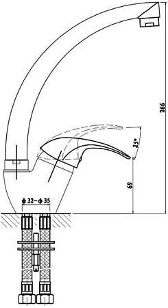 Смеситель Gross Aqua Elegance 3505500С-А02