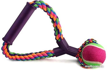 Игрушка для собак Triol Веревка с ручкой, мяч 12111021