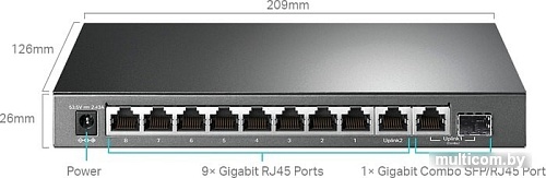 Настраиваемый коммутатор TP-Link TL-SG1210MPE