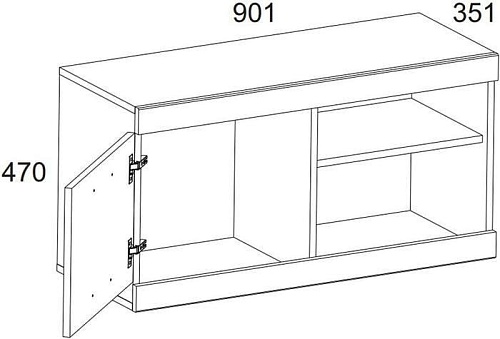Тумба Anrex Oskar 1D2N Дуб Санремо