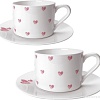 Чашка с блюдцем Mandarin Decor Сердце DS14F24703-250-2W