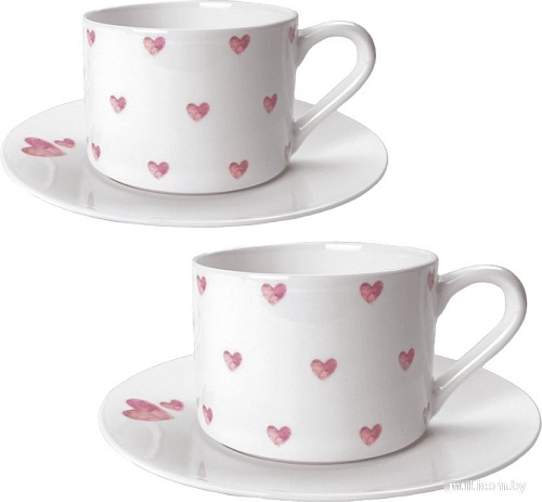 Чашка с блюдцем Mandarin Decor Сердце DS14F24703-250-2W