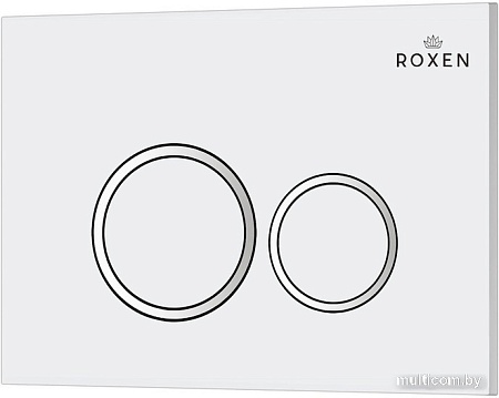 Унитаз подвесной Roxen Porto One Rimless 6 в 1 StounFix Slim 505547 (кнопка: белый глянец)