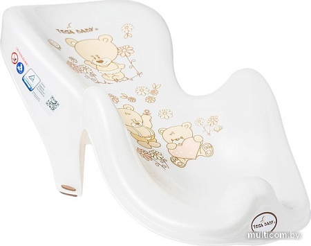 Горка для купания Tega Мишки (белый жемчуг)