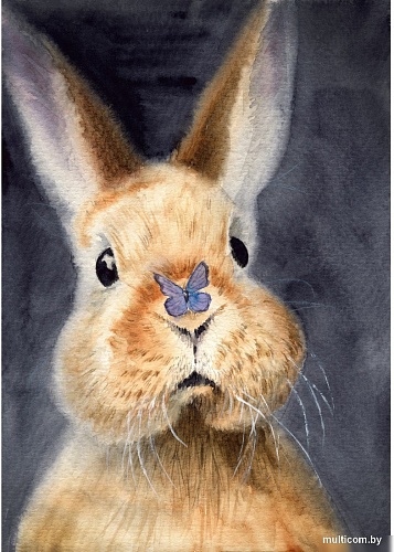 Картина по номерам Рыжий кот Милый заяц Х-4040