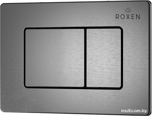 Унитаз подвесной Roxen Porto One Rimless 6 в 1 StounFix Slim 618703 (оружейная сталь/металл)