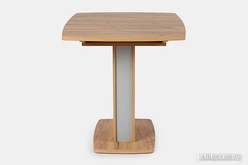 Кухонный стол Mio Tesoro Лацио тип-1 (дуб крафт золотой/металлик)