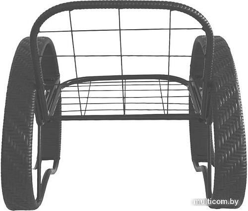 Кресло M-Group Фасоль 12370306 (серый ротанг/красная подушка)