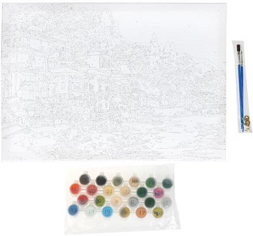 Картина по номерам MultiArt Побережье CANV30X40-MULTI70