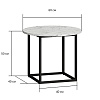 Журнальный столик LoftyHome Годмар Арти 1627386 (мрамор сноу)
