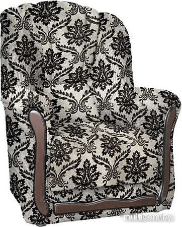 Интерьерное кресло Асмана Анна-1 (вензель коричневый/рогожка)